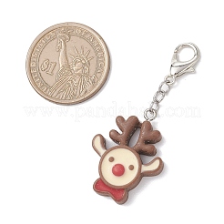 6 шт. рождественские подвесные украшения из непрозрачной смолы HJEW-JM03864