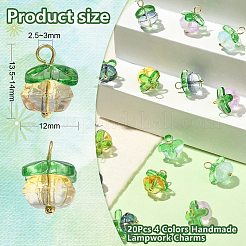20шт 4 цвета подвески лэмпворк ручной работы LAMP-CJ0001-92