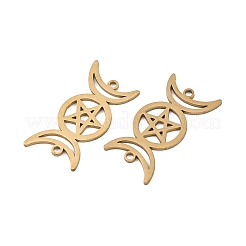 201 Edelstahl-Hohl-Dreifachmond-Verbindungsanhänger&nbsp;STAS-I364-10G