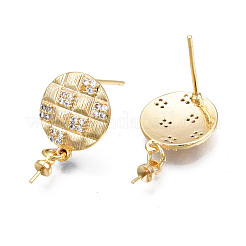 Латунные серьги-гвоздики из циркония KK-N233-136