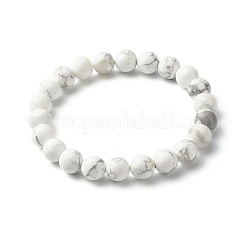 Set di bracciali elasticizzati in howlite naturale per ragazze donne&nbsp;BJEW-JB06805-03