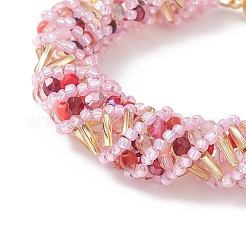 Toho japanisches Saat- und Bunte Malerei-Perlenarmband mit Messing-Magnetverschlüssen&nbsp;BJEW-MZ00036-01