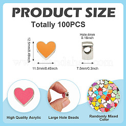 100 шт. ccb пластиковые европейские бусины CCB-TA0001-14