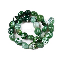 Окрашенные естественный агат бисер пряди G-T138-229B