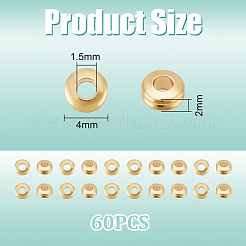 60 шт. Латунные бусины KK-UN0003-15