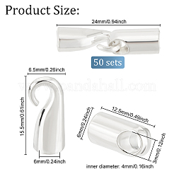 50 комплект застежек-крючков и S-образных застежек из сплава в тибетском стиле FIND-OC0002-63