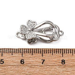 Замки из латуни с микропейвом и прозрачным фианитом KK-C075-28P