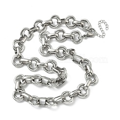 Ожерелья из двух звеньев цепи из нержавеющей стали 304&nbsp;NJEW-S453-02G-A