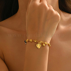 Элегантные браслеты из латунных и стеклянных круглых бусин для женщин&nbsp;ID0127