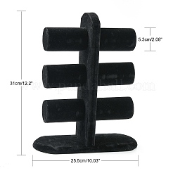 Стойки дисплея браслета / браслета t-bar деревянных велюров BDIS-N018-01