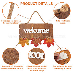 2 шт. 2-х цветные деревянные украшения для дверных табличек&nbsp;AJEW-CF0001-10