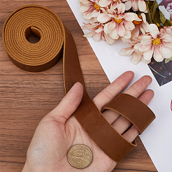 Плоский шнур из воловьей кожи длиной 2 м. AJEW-WH0479-73F-02