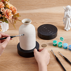 Плоский круглый мини пластиковый вращающийся поворотный круг для лепки гончарный круг&nbsp;CELT-WH0007-002B