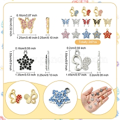 24 шт. 6 стиля подвески из сплава для стойки с покрытием FIND-FS0003-09
