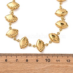 Женские ожерелья-цепочки в форме ракушек из нержавеющей стали 304&nbsp;NJEW-G178-17G