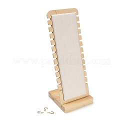 Подставка-органайзер для ожерелий L-образной формы из бамбука с одним отделением и бархатным ковриком.&nbsp;NDIS-F005-01D