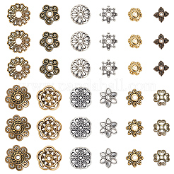 360шт 12 стиля колпачки из сплава в тибетском стиле&nbsp;TIBE-SC0002-33