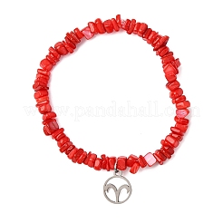 12 шт. 12 стильных браслета с подвесками в виде созвездия из нержавеющей стали 304 BJEW-JB12479