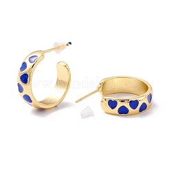 Настоящие 18-каратные позолоченные латунные серьги-гвоздики для женщин&nbsp;EJEW-I684-06G-03-RS