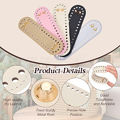 5 pz 5 colori 38 fori similpelle ovale fondo borsa lungo&nbsp;FIND-CY0001-06