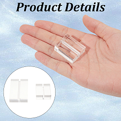 12 soporte para tarjetas de nombre de acrílico rectangular de 2 estilos&nbsp;AJEW-GF0015-03