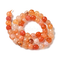 Окрашенные и нагретые нити натуральных агатовых бус с жилами дракона X-G-P539-A01-15