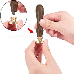 DIY деревянный воск печать штамп AJEW-WH0131-109