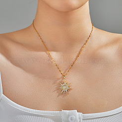 Винтажные элегантные латунные ожерелья с подвесками в виде подсолнуха с микропаве из кубического циркония HC3045