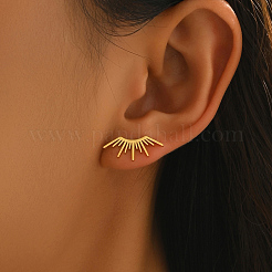 Серьги-гвоздики из нержавеющей стали в форме солнечных лучей для женщин.&nbsp;GR2706