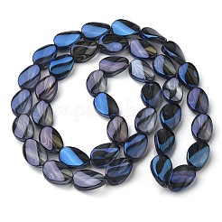 Прозрачные гальванические стеклянные бусины&nbsp;EGLA-C001-FR02