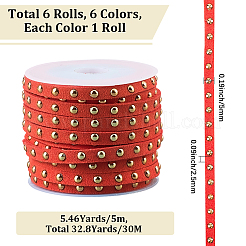 Шнур из искусственной замши calfovera 6 рулон 6 цвета LW-CL0001-02C