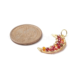 Подвески луна из стеклянных бусин&nbsp;PALLOY-JF02019