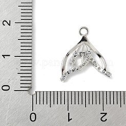 Подвески-коннекторы с изображением морских животных из латуни с паве светло-голубого цвета и прозрачного кубического циркония&nbsp;LS-KK-M326-07B-P