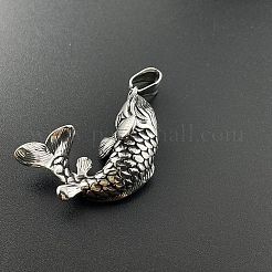 Стильное ожерелье с подвеской в виде рыбы из нержавеющей стали 304 для мужчин ZT2227