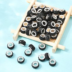 Горный хрусталь из полимерной глины европейские бусины с большим отверстием&nbsp;FPDL-R002-01