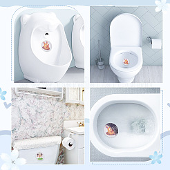 Autocollants changeants de couleur de toilette d'entraînement de pot de pvc de point rond&nbsp;DIY-WH0488-31F