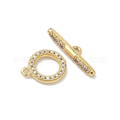 Fermoirs à bascule en laiton zircon cubique transparent&nbsp;KK-G548-26G
