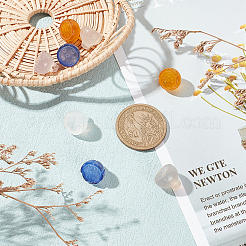 8 шт. 4-х цветные подвески в виде стручка лотоса из натурального агата G-OC0004-72