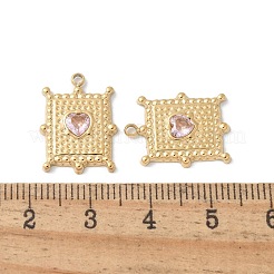 Подвески из нержавеющей стали 304 со стразами светло-розового цвета&nbsp;STAS-Z122-52G