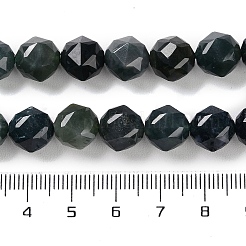 Природные моховой агат бисер нитей G-NH0021-A31-02