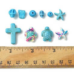 Синтетические бирюзовые бусины&nbsp;DIY-FS0005-93