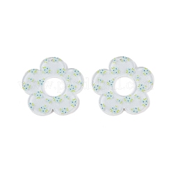 Акриловые подвески с цветочным принтом OACR-T028-06B