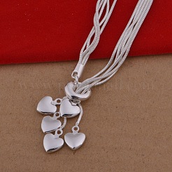 Многослойные комплекты ожерелий и браслетов с подвесками в виде латунного сердца FS-WG16E6A-01