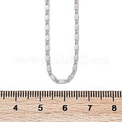 Halsketten mit ovalen Gliederketten aus Messing mit Struktur&nbsp;NJEW-H053-01B-P01