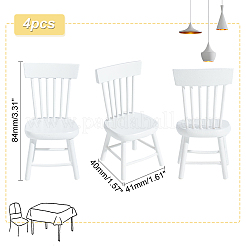 Мини деревянные стулья&nbsp;AJEW-WH0041-76A