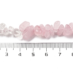 Нити бусин из натурального кварцевого кристалла и розового кварца G-L610-A07-01