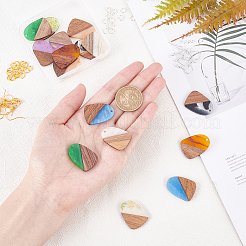 Своими руками 8 пара сережек-капель из дерева&nbsp;DIY-FH0002-01