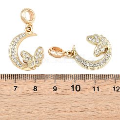 Legierung Kristall Strass europäischen baumeln Charms&nbsp;AL-CBAC2D3-10G