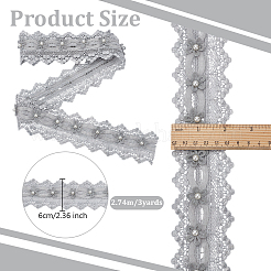 3 ярд полиэфирная цветочная кружевная отделка OCOR-OC0001-67B