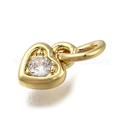 Латунные микропаве прозрачные подвески с фианитом ZIRC-I070-022G